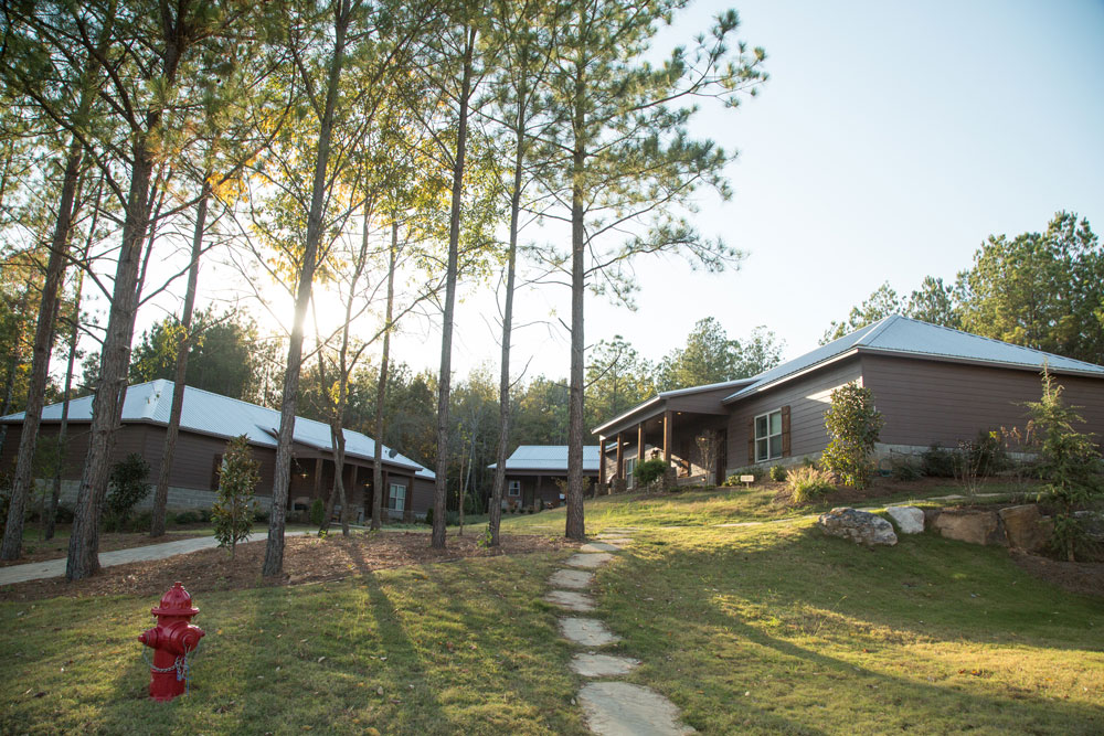 cabins in the woods in treatment facility