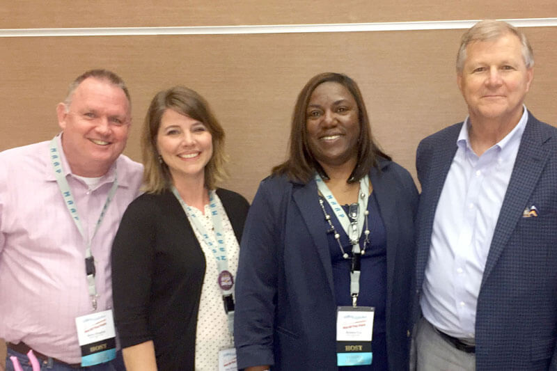 Clinical therapists Barry Doughty and Amy Woodward; Outpatient Manager Barbara Cox; CEO Billy Young.