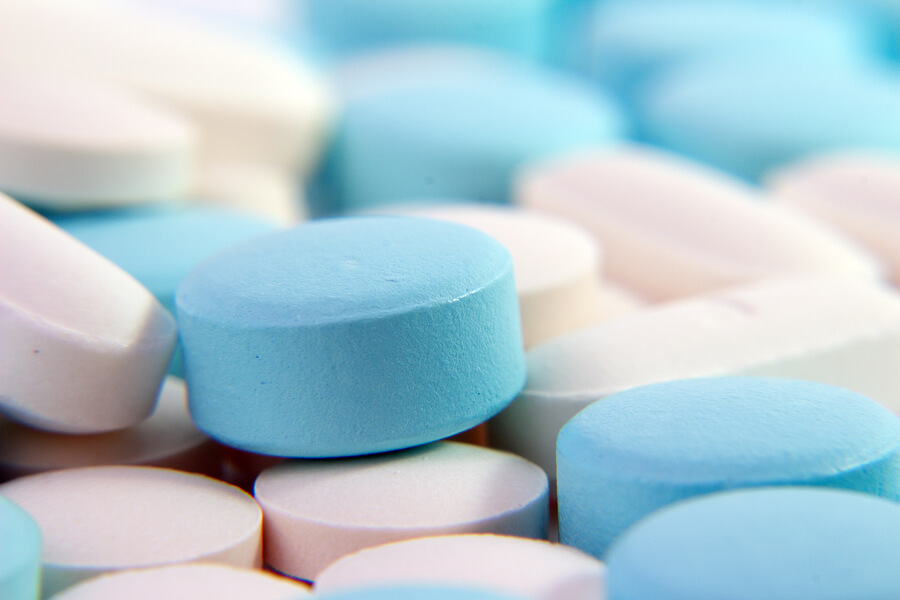 closeup view of antidepressants