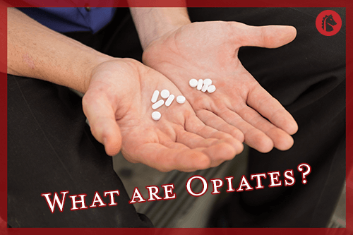 What are opiates with hands holding opioid pills