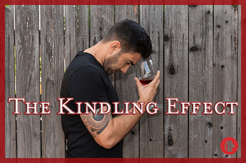 Man going through the kindling effect from alcohol withdrawal