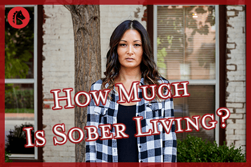 woman standing outside of a sober living house