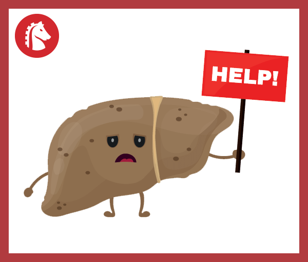 liver organ pleading for help after damage from alcohol