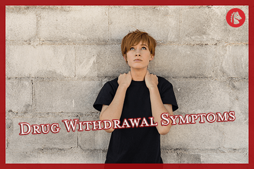 woman looking up while going through drug withdrawal