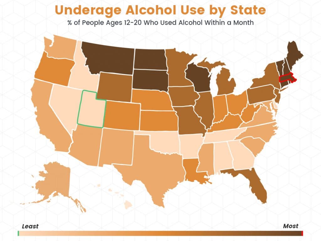 Underage Drinking Statistics By State | Oxford Treatment